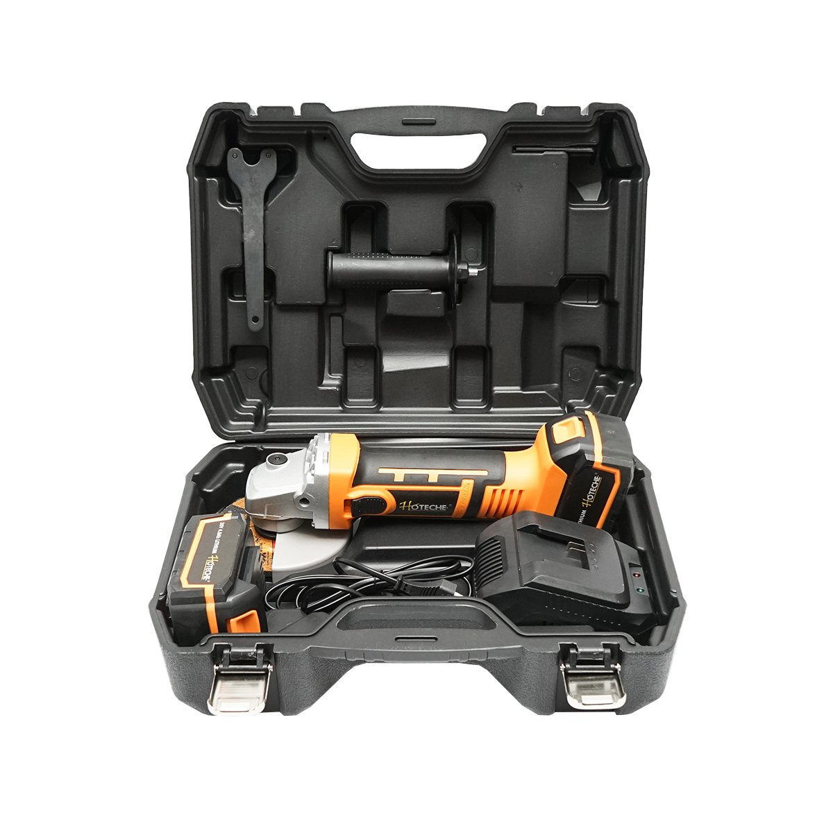 Polizor unghiular 550W, cu acumulator 21V./4Ah. 3 trepte de viteza 4500/5500/7000rot/min. diametru disc 115mm